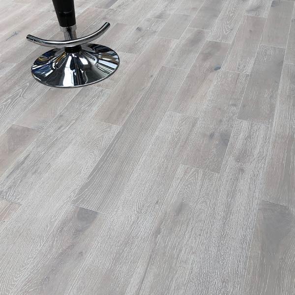 Bromley 18mm Oak Smoked Grey Brushed UV Oil Engineered Floor